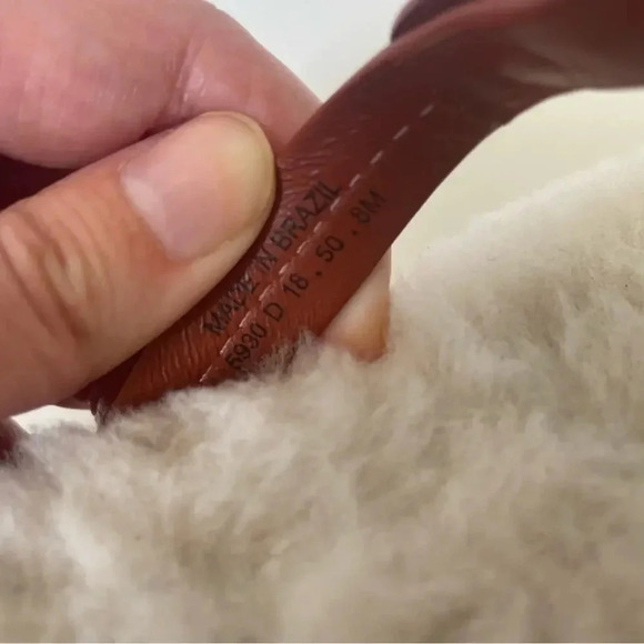 Tory Burch Shearling Miller Calf Leather Sandals In Desert Spice Size 8 - Picture 4 of 8